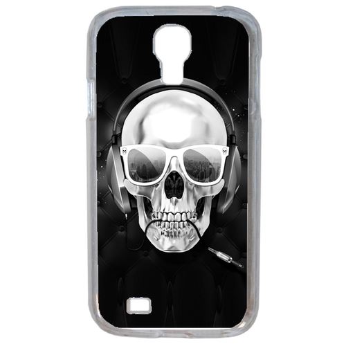 Coque Tete De Mort Swag Casque De Musique Compatible Samsung Galaxy S4 Transparent