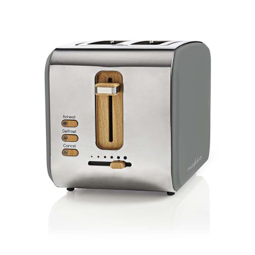 grille-pain Nedis soft-touch gris