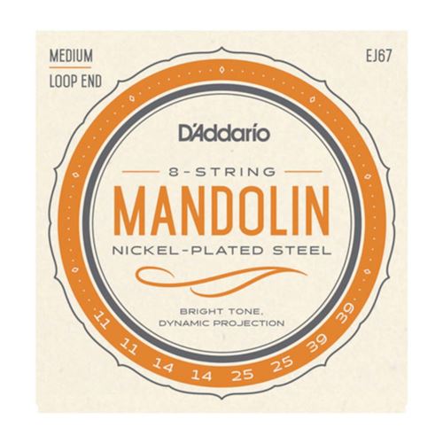 Daddario D'addario Ej67 11-39 Médium - Jeu De Cordes Mandoline Plaqué Nickel - Image 1