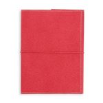 NATURE CARNET EN COTON ET PAPIER RECYCLE ROUGE
