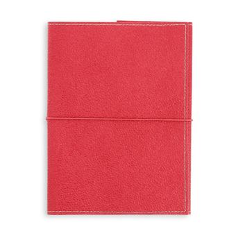 NATURE CARNET EN COTON ET PAPIER RECYCLE ROUGE