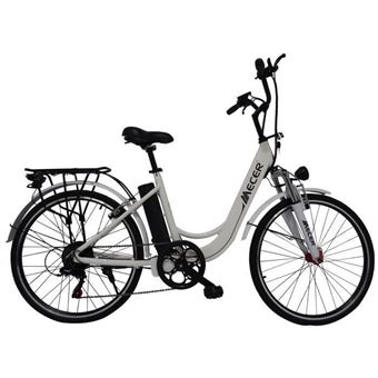 Mecer Velo De Ville A Assistance Electrique Meb Cb 26 Bk 26 Autonomie 55 Km 7 Vitesses Shimano Cadre Alu Mixte Blanc Velos Achat Prix Fnac