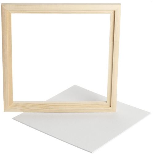 Creotime panneau en toile avec cadre 25 x 25 x 1,5 cm