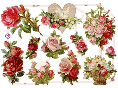 Creotime feuilles à découper roses 16,5 x 23,5 cm 3 feuilles