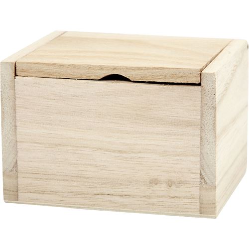 Creotime boîte décorative en bois avec couvercle rabattable.