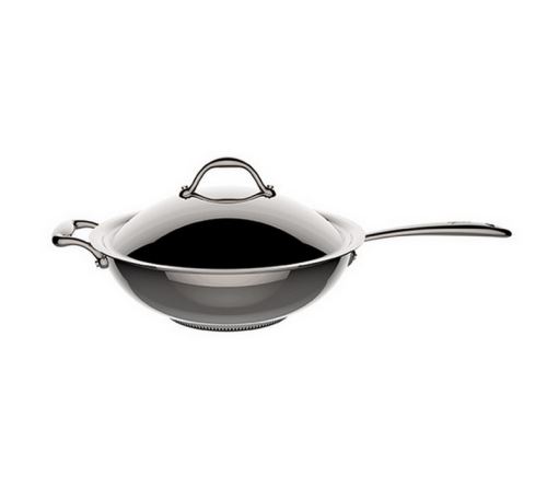 Wok inox 30cm avec couvercle - 011115042030 - LAGOSTINA