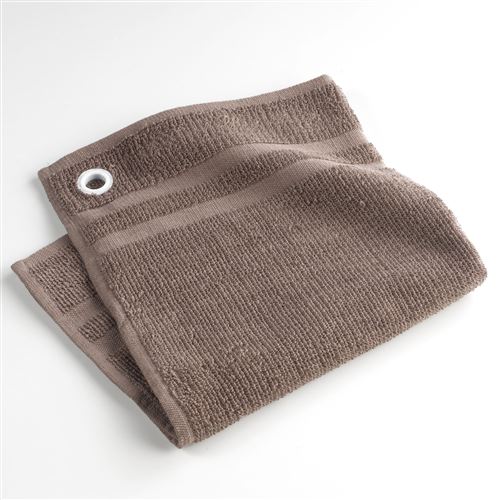 Essuie-main 50 x 50 cm eponge unie coquette Taupe