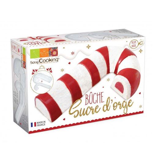 Moule semi rigide avec insert bûche de Noël - Sucre d'Orge - ScrapCooking