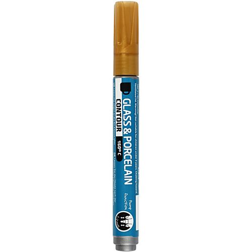 Creotime stylo à peinture verre & porcelaine contour or