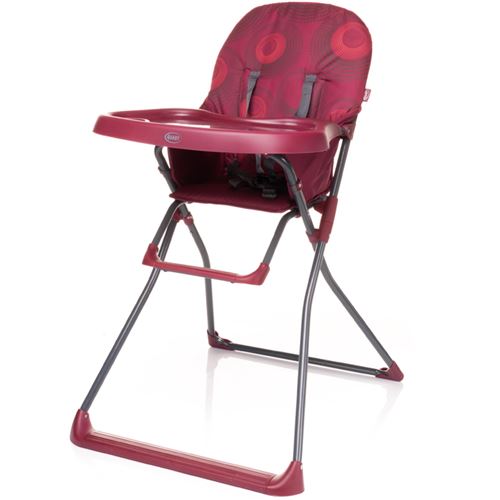 Chaise haute, pratique et légère HOWER | max. 15 kg | rouge foncé