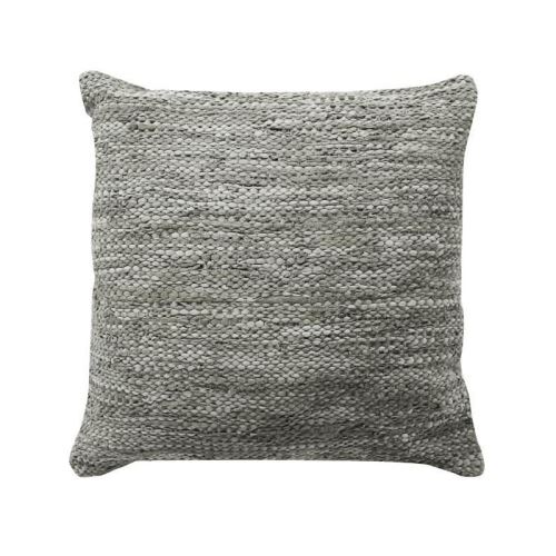 Coussin en cuir tressé Skin - 70 x 70 cm - Beige naturel