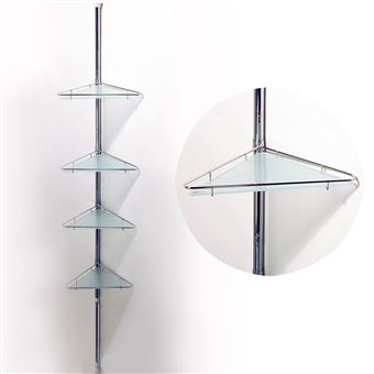 Watsons Pole Etagere Extensible Salle De Bain Coin Argent