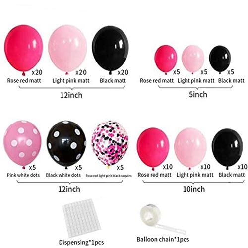 Ballons en latex de couleur argent, bleu, rouge, or, noir, rose