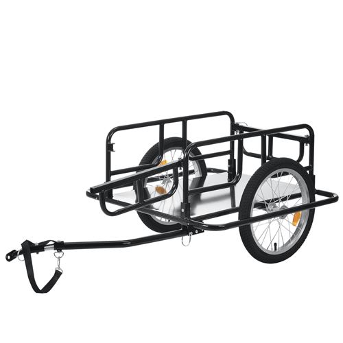 Meilleurs prix pour Remorque Vélo de Transport Acier Revêtu par Poudre Barre d'Attelage et Réflecteurs Inclus 130 x 72 x 49 cm Capacité max. 40 kg Noir [pro.tec]