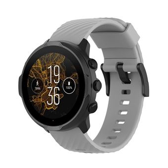 Strap-it Bracelet silicone - compatible pour Suunto 7 (gris) - 1