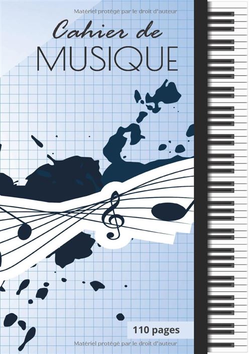 Cahier De Musique Narratik - Carnet De Partitions Et Chant, 110 Pages, Papier 90G, A4, Couverture Souple