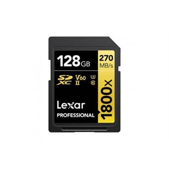 Carte mémoire SD Lexar SDXC 128 Go Noir et Jaune