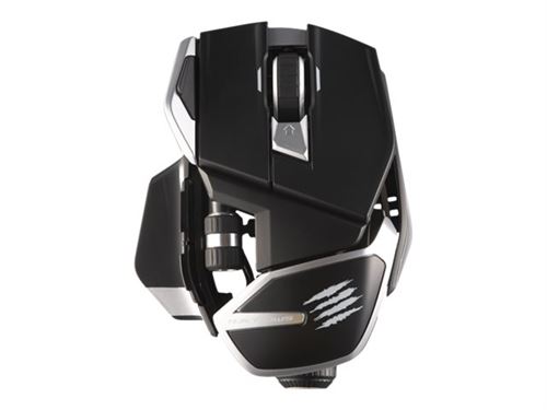 Mad Catz R.A.T. DWS - Souris - ergonomique - pour droitiers - optique - 14 boutons - sans fil - 2.4 GHz, Bluetooth 5.0 - récepteur sans fil USB