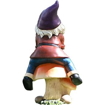 Statue Nain de jardin avec champignons, le cadeau idéal pour votre jardin -  Déco et Artisanat