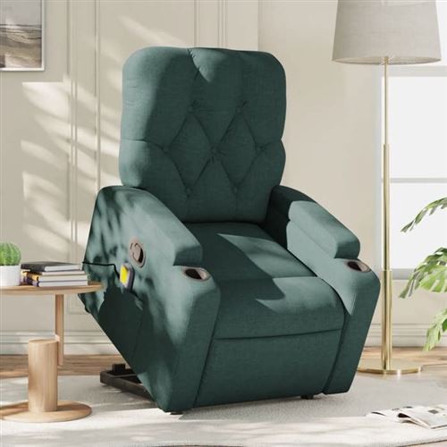 Non Communiqué Vert Vidaxl Fauteuil De Massage, Relaxation Tissu Foncé