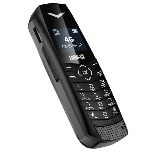 Mini Téléphone portable 4G LTE Ultra compact Autonomie 5 heures Avizar Noir