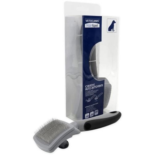 Meilleurs prix pour VETOCANIS Brosse de toilettage retractable et autonettoyante - Pour chien