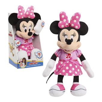 Peluche interactive sonore et lumineuse Minnie 30 cm