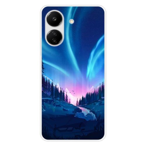 Coque en silicone imprimée compatible Xiaomi Redmi 13C 4G Tombée de nuit