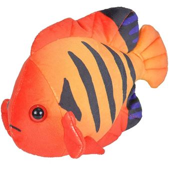 peluche Poisson Ange Nain Flamme de 20 cm orange Wild Republic - 1