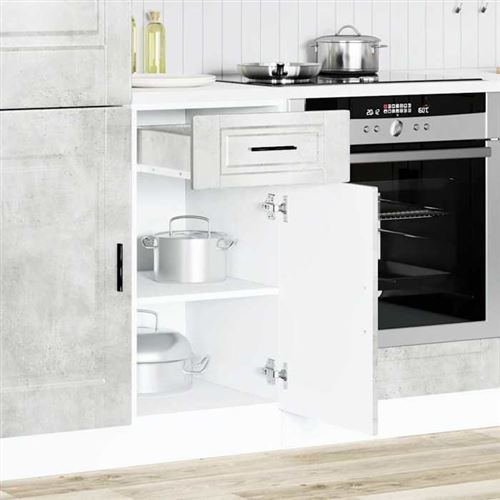 VIDAXL - Armoire de cuisine Porto - Gris béton - Image 3