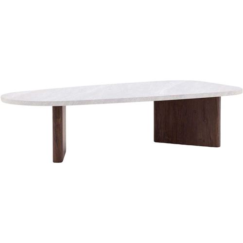 Venture Home - Table basse 65 x 130 cm Grönvik gris, marron