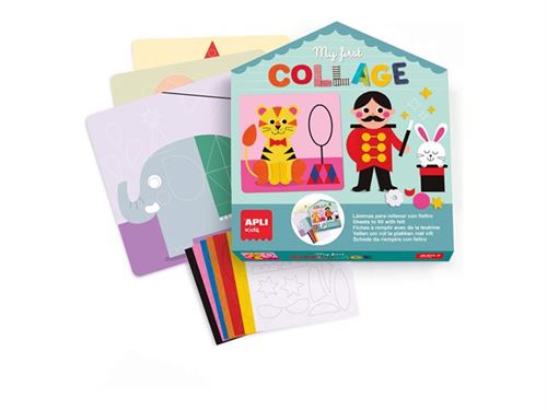 APLI kids - My First Collage - DIY with Circus theme to complete with felt - premier âge