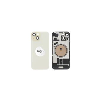 Vitre Arriere avec Plaque pour iPhone 14 Jaune +Aimants et Colle - - Pièces et Outils