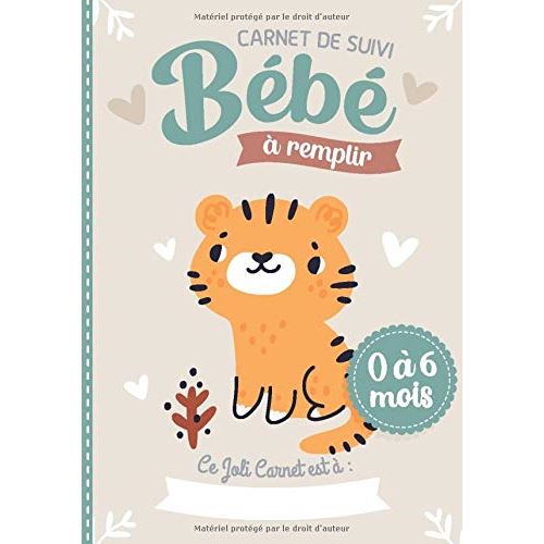 Carnet de Suivi Bébé Narratik 0-6 mois 206 pages Format 18x25cm