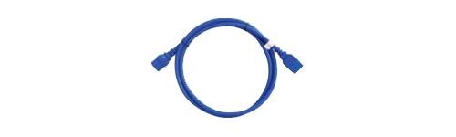 Raritan SecureLock - Câble d'alimentation - power IEC 60320 C13 pour IEC 60320 C14 - 2 m - bobiné - bleu (pack de 6)