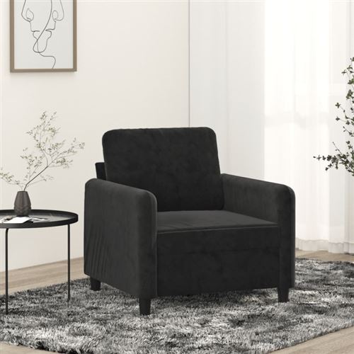 Vidaxl Noir Fauteuil 60 Cm Velours - Image 3