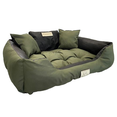 Grand lit pour chien et chat AIO Kingdog 115 x 95 Vert - taille XL