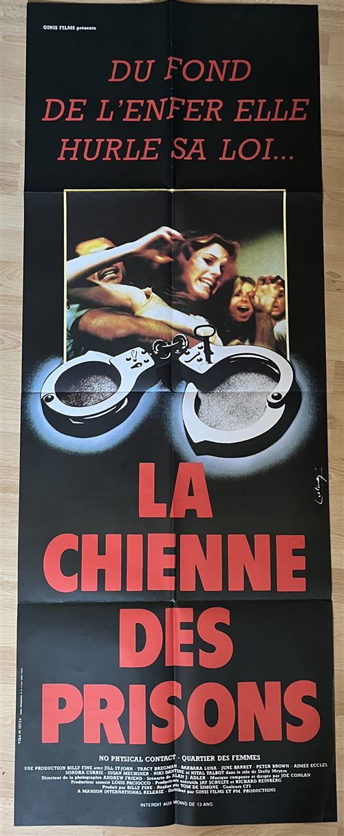 Affiche de Cinéma Originale - La chienne des Prisons - 1982 - TRACEY E. BREGMAN - 60x160cm