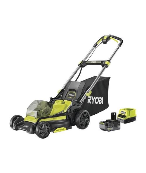 Tosaerba A Spinta Ryobi 18v Brushless - Taglio 40cm - 1 Batteria 5,0ah - 1 Caricatore Rapido - Ry18lmx40c-150