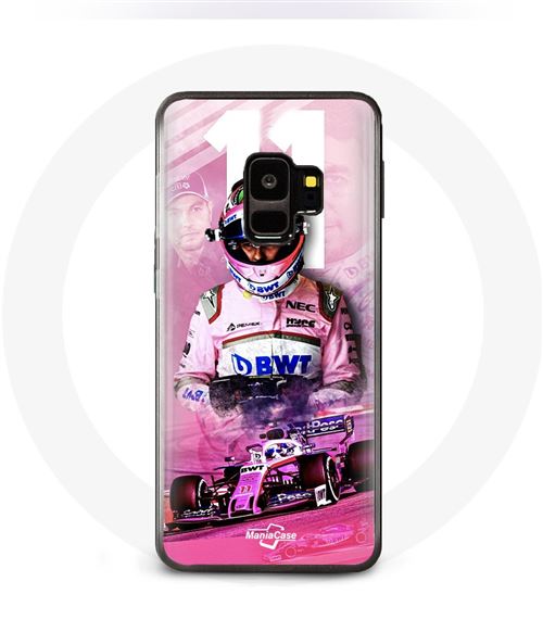 Coque pour Samsung Galaxy S9 Formule 1 Sergio Pérez Pilote de F1 Rose Maniacase