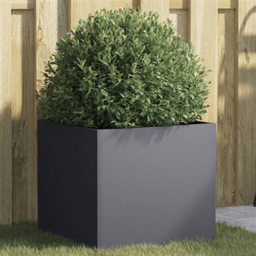 vidaXL Jardinière, Bac à Fleurs, Pot de Plantes, Boîte à Fleurs, Jardinière Surélevée de Jardin Patio Terrasse, Anthracite 841551