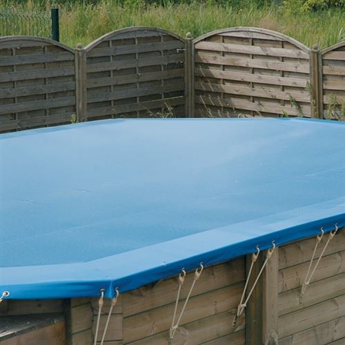 Bâche hivernage piscine octogonale longue Ubbink 820 x 400 cm