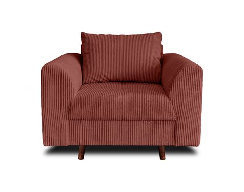 Non Communiqué Rune - Fauteuil - En Velours Côtelé - Terracotta