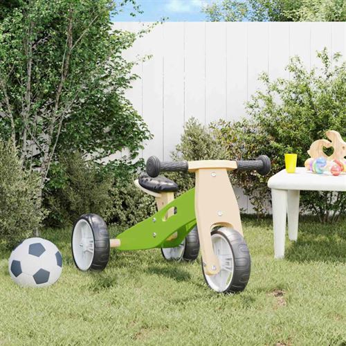 vidaXL Vélo d'équilibre pour enfants 2-in-1 vert