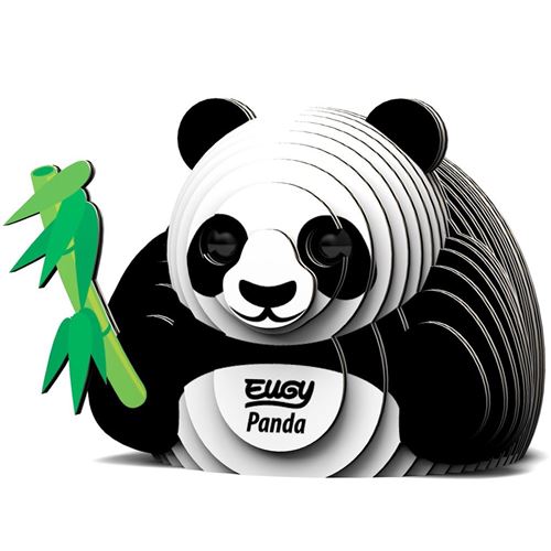 Eugy Kit de construction de modèles 3D panda en 7 parties noir/blanc