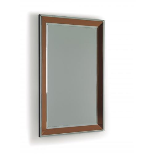 Miroir rectangulaire en verre cuivré GREGOIRE