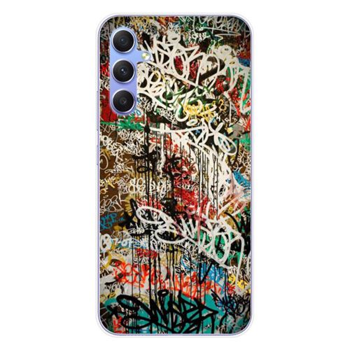Coque en silicone imprimée compatible Samsung Galaxy A34 5G Graffiti 1