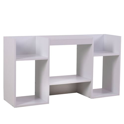 Etagère meuble de rangement, 6 niches, 59x30x109cm, blanc