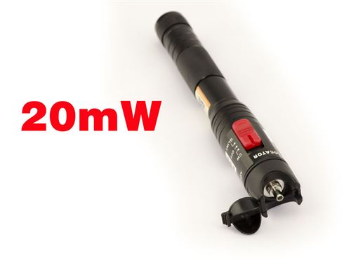 Testeur de continuité fibre optique - Visual Fault Locator VFL Puissance en sortie 20mW