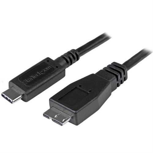 StarTech.com USB31CUB50CM câble USB 0,5 m USB 3.2 Gen 2 (3.1 Gen 2) USB C Micro-USB B Noir